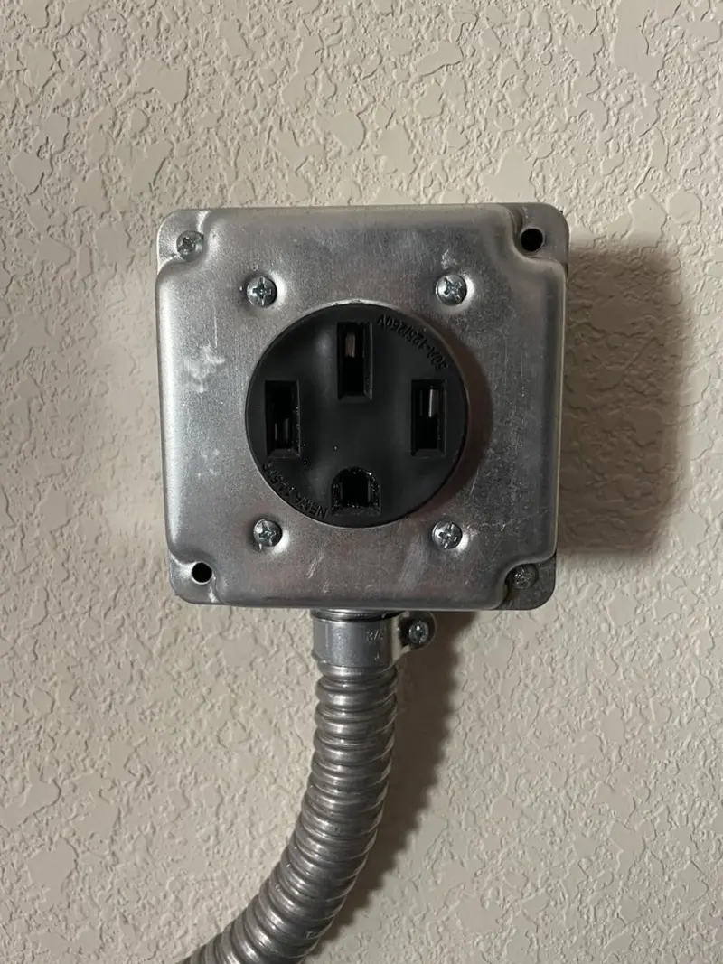 NEMA 14-50 outlet installed for Smart Home Electrical in Powdersville